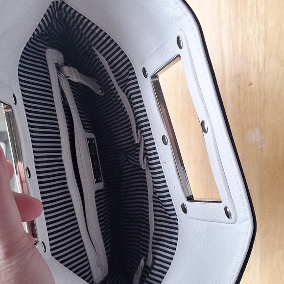 Nine West Black, White, and Tan Clutch - Picture 3 of 8